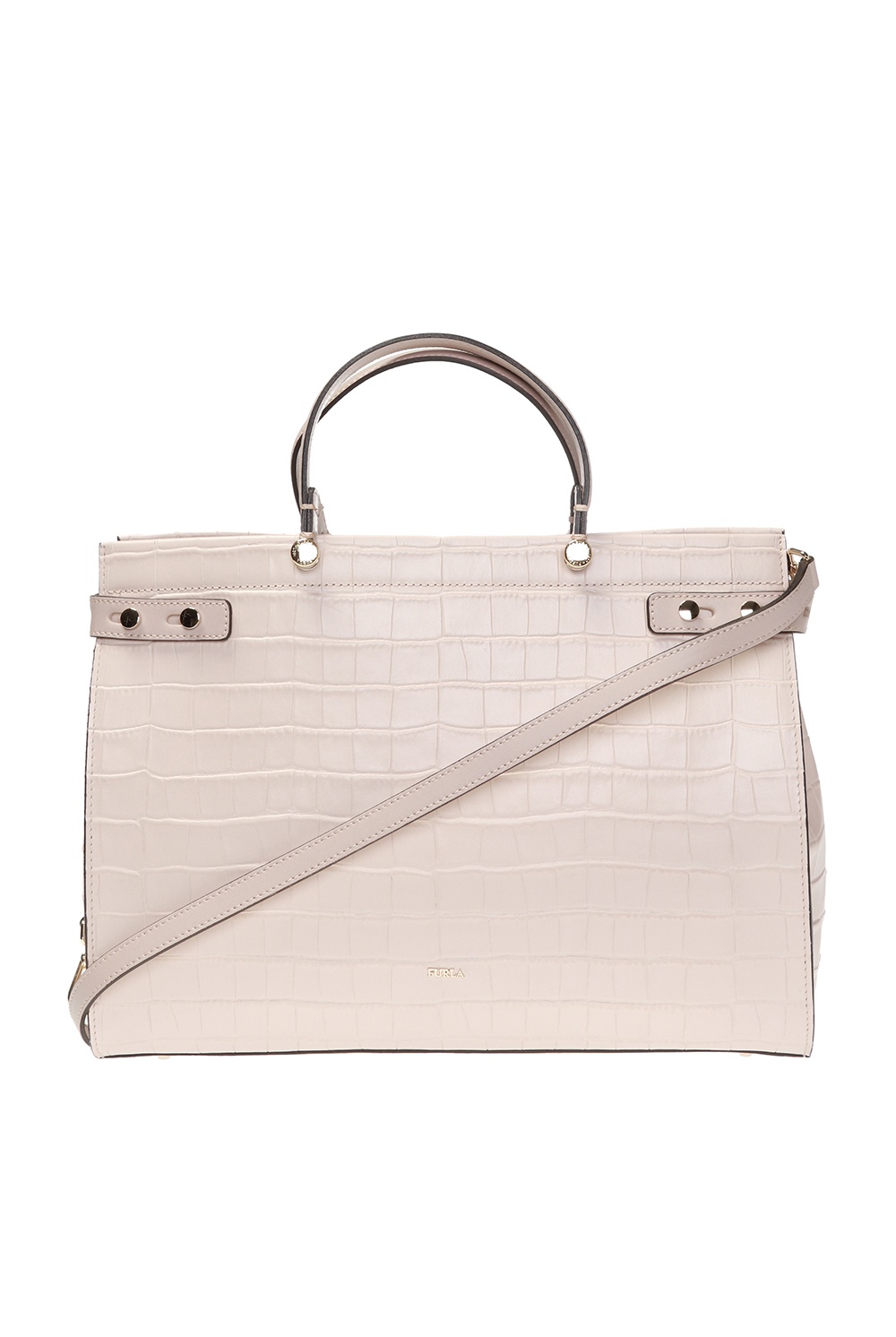 furla lady m bag white